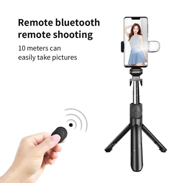 XT-02 S03/R1 ব্লুটুথ ওয়্যারলেস রিমোট সেলফি স্টিক হোল্ডার