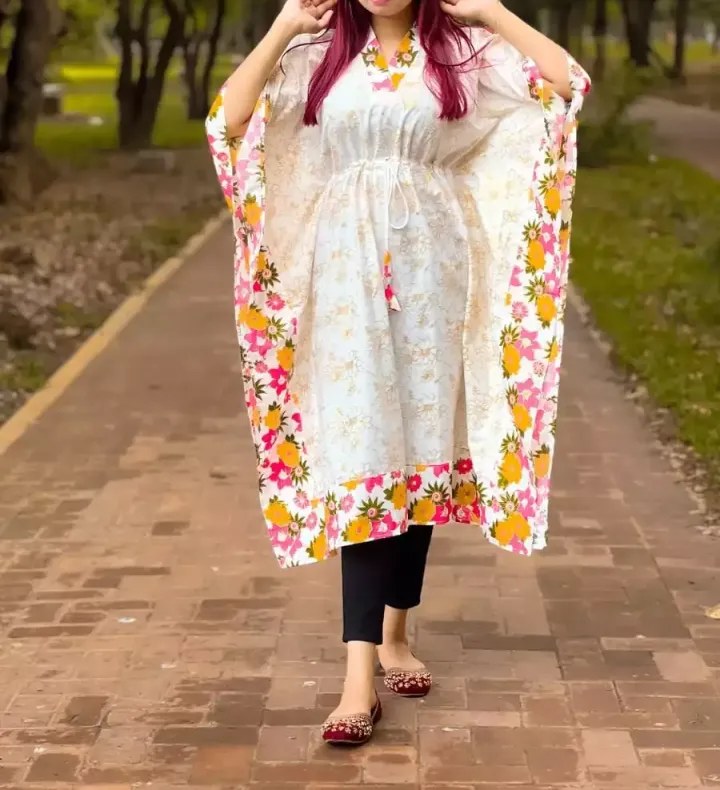 New Readymade Stylish Hot Dress For Women - Long Linen One Piece Kaftans - Trendy and Elegant