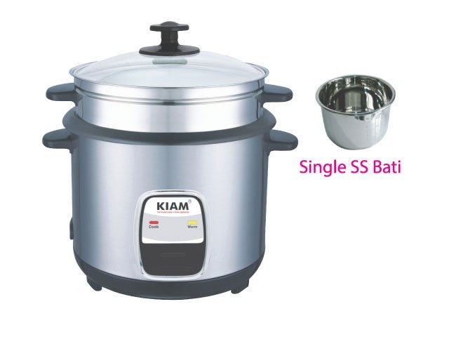Kiam SJBS-802 1.8 লিটার স্টেইনলেস স্টিল 700W রাইস কুকার